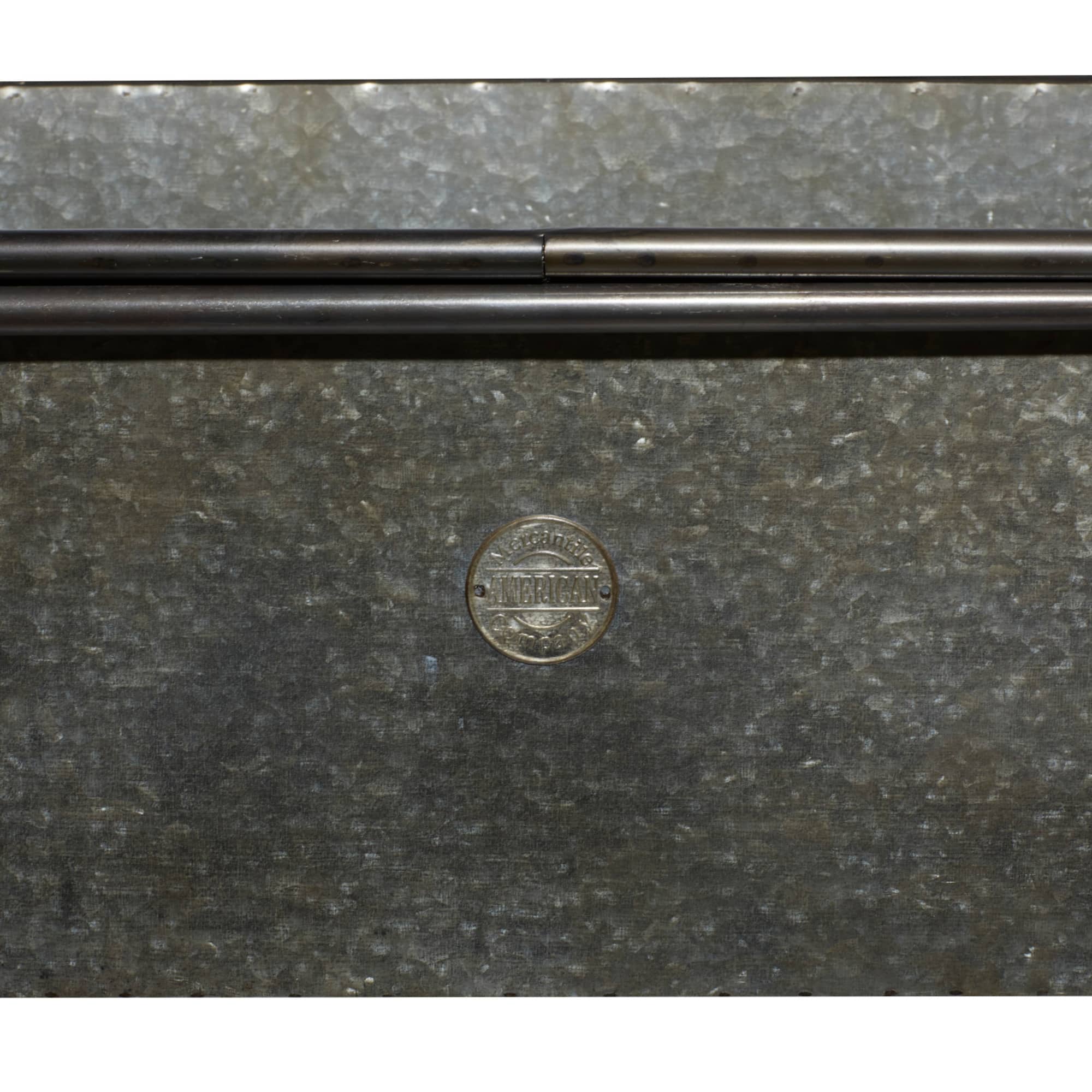 38" Gray Metal Farmhouse Planter